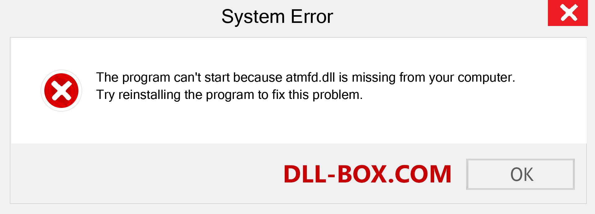  atmfd.dll file is missing?. Download for Windows 7, 8, 10 - Fix  atmfd dll Missing Error on Windows, photos, images